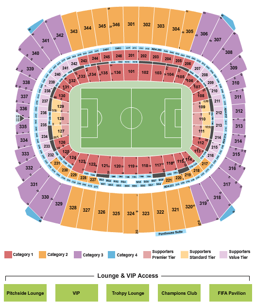 Arrowhead Stadium World Cup Seating Chart